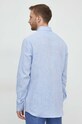 BOSS koszula lniana niebieski 50512876