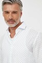 Ľanová košeľa BOSS 50514898 biela