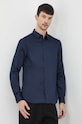 Armani Exchange koszula bawełniana 3DZC36.ZNAUZ granatowy
