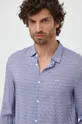 fioletowy Armani Exchange koszula