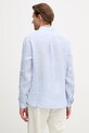 Дрехи United Colors of Benetton риза мъжка от лен 5BKU5QJG8 син