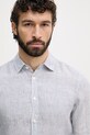 United Colors of Benetton košulja za muškarce od lana plava 5BKU5QJG8