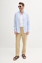 Льняная рубашка United Colors of Benetton 5BKU5QJG8 голубой AA00