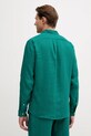 Îmbrăcăminte United Colors of Benetton cămașă de in 5BKU5QJG8 turcoaz