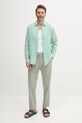 United Colors of Benetton koszula lniana 5BKU5QJG8 zielony AA00