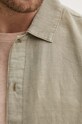Сорочка з льону United Colors of Benetton 55B6UQ03H зелений SS24