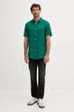United Colors of Benetton koszula lniana 5BKU5QJH8 zielony SS25