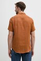 Îmbrăcăminte United Colors of Benetton cămașă de in 5BKU5QJH8 portocaliu