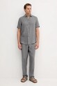 Πουκάμισο από λινό United Colors of Benetton 5BKU5QJH8 γκρί SS25