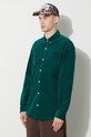 Вельветова сорочка Carhartt WIP Longsleeve Madison Fine Cord Shirt зелений I030580.1ZUXX