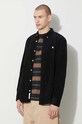 Джинсова риза Carhartt WIP Longsleeve Madison Fine Cord Shirt черен I030580.K02XX