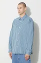 niebieski Carhartt WIP koszula bawełniana Longsleeve Ligety Shirt