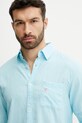 Льняная рубашка Guess голубой F4GH00.WG3L0