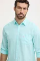 blu Guess camicia di lino