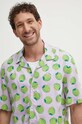 Рубашка United Colors of Benetton фиолетовой 5XRBUQ047