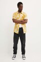 Bavlněná košile Quiksilver AQYWT03314 žlutá SS24
