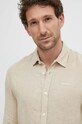Pepe Jeans koszula lniana PAYTTON PM308523 beżowy
