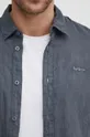 Ľanová košeľa Pepe Jeans PAYTTON sivá