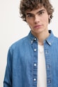 Памучна риза Levi's син A7210