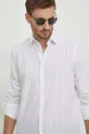 λευκό Βαμβακερό πουκάμισο Sisley