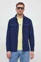 Sisley camasa din bumbac bleumarin 50PHSQ03C