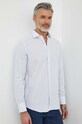 Liu Jo koszula bawełniana długi niebieski M000P201MILASHIRT