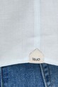 Сорочка з домішкою льону Liu Jo M124P201TEXASLINEN блакитний SS24