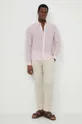 Сорочка з льону Michael Kors рожевий