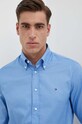 Košile Tommy Hilfiger hladký modrá MW0MW29969