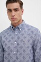 Bavlněná košile Tommy Hilfiger regular námořnická modř MW0MW34557