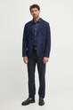 Odzież Tommy Hilfiger koszula bawełniana MW0MW34649 granatowy