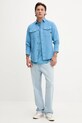 G-Star Raw koszula bawełniana D24963.D454 niebieski AW25