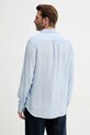 Odzież Tommy Hilfiger koszula lniana MW0MW34602 niebieski