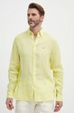 Tommy Hilfiger koszula lniana żółty MW0MW34602
