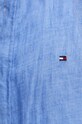 Πουκάμισο από λινό Tommy Hilfiger MW0MW34602 μπλε SS25