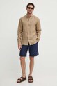 Oblečenie Ľanová košeľa Tommy Hilfiger MW0MW34602 béžová