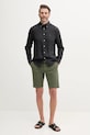 Πουκάμισο από λινό Tommy Hilfiger MW0MW34602 μαύρο SS25