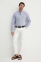 Хлопковая рубашка Tommy Hilfiger MW0MW34630 тёмно-синий SS24