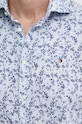 Košeľa s prímesou ľanu Tommy Hilfiger MW0MW34631 modrá SS24