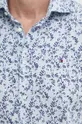 Рубашка с примесью льна Tommy Hilfiger голубой