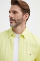 Льняная рубашка Tommy Hilfiger MW0MW35207 жёлтый