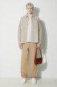 A.P.C. cotton shirt Surchemise Basile Brodee Poitrine COFCN.H02918.BAE beige SS24