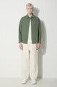 A.P.C. cotton shirt Surchemise Basile Brodee Poitrine COFCN.H02918.KAI green SS24