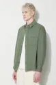 green A.P.C. cotton shirt Surchemise Basile Brodee Poitrine