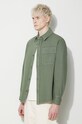 A.P.C. cotton shirt Surchemise Basile Brodee Poitrine green COFCN.H02918.KAI