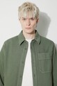 A.P.C. cotton shirt Surchemise Basile Brodee Poitrine COFCN.H02918.KAI green