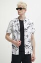 Сорочка з домішкою льону Superdry візерунок білий M4010793A.2EB