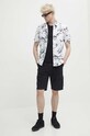 Сорочка з домішкою льону Superdry M4010793A.2EB білий SS24