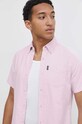 Хлопковая рубашка Superdry розовый M4010623A.LPM