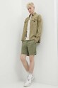 Superdry camasa din bumbac M4010730A.L5L verde SS24